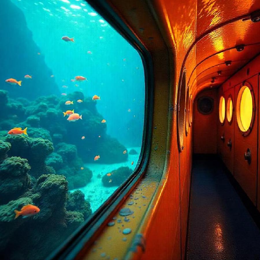সেমি সাবমেরিন বা ডুবো জাহাজ থেকেও সমুদ্রের প্রাণিজগতকে চাক্ষুষ করা যায়।