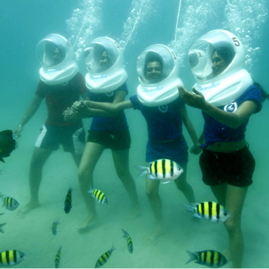 সমুদ্রের নীচে এই ভাবে হাঁটাও যায়।