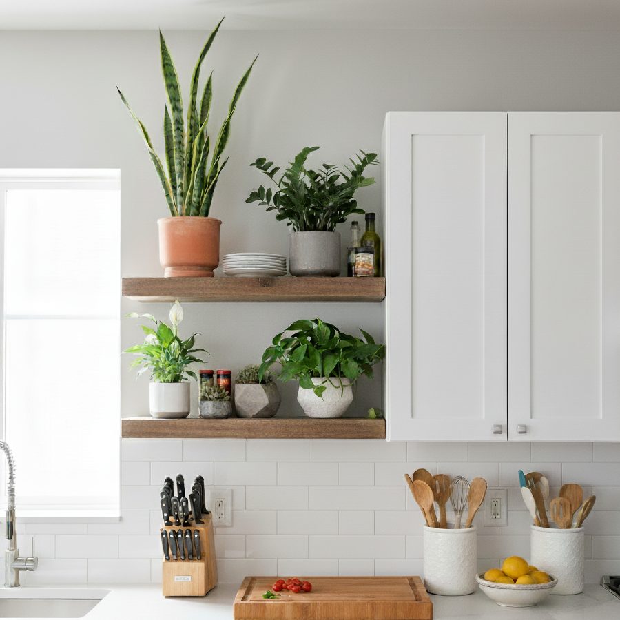 How to Decorate scientifically kitchen with indoor plants dgtl