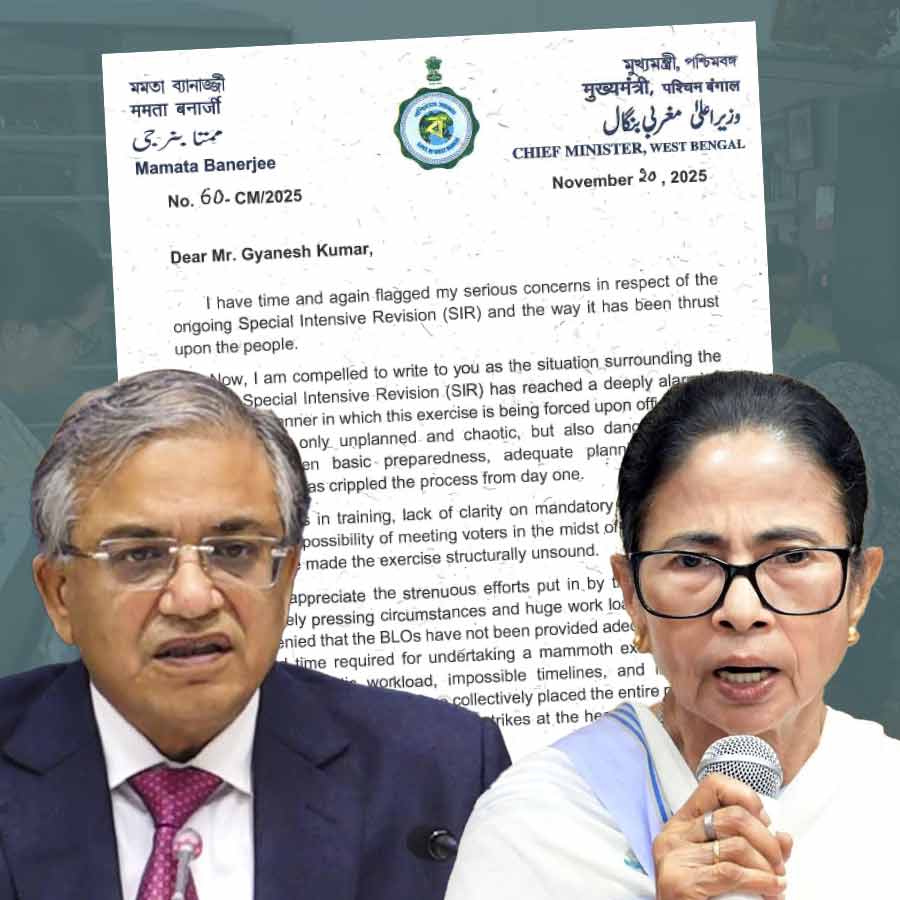 Mamata Banerjee wrote letter to Chief election commissioner on SIR