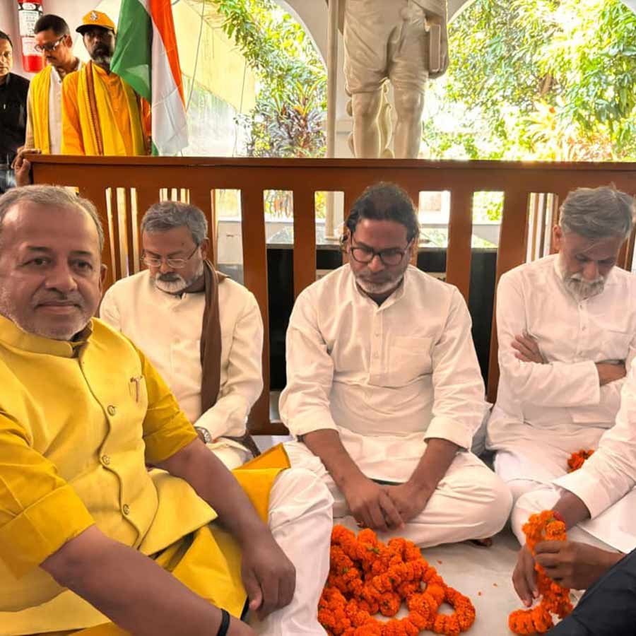 Prashant Kishor on a day’s fasting at Gandhi Ashram