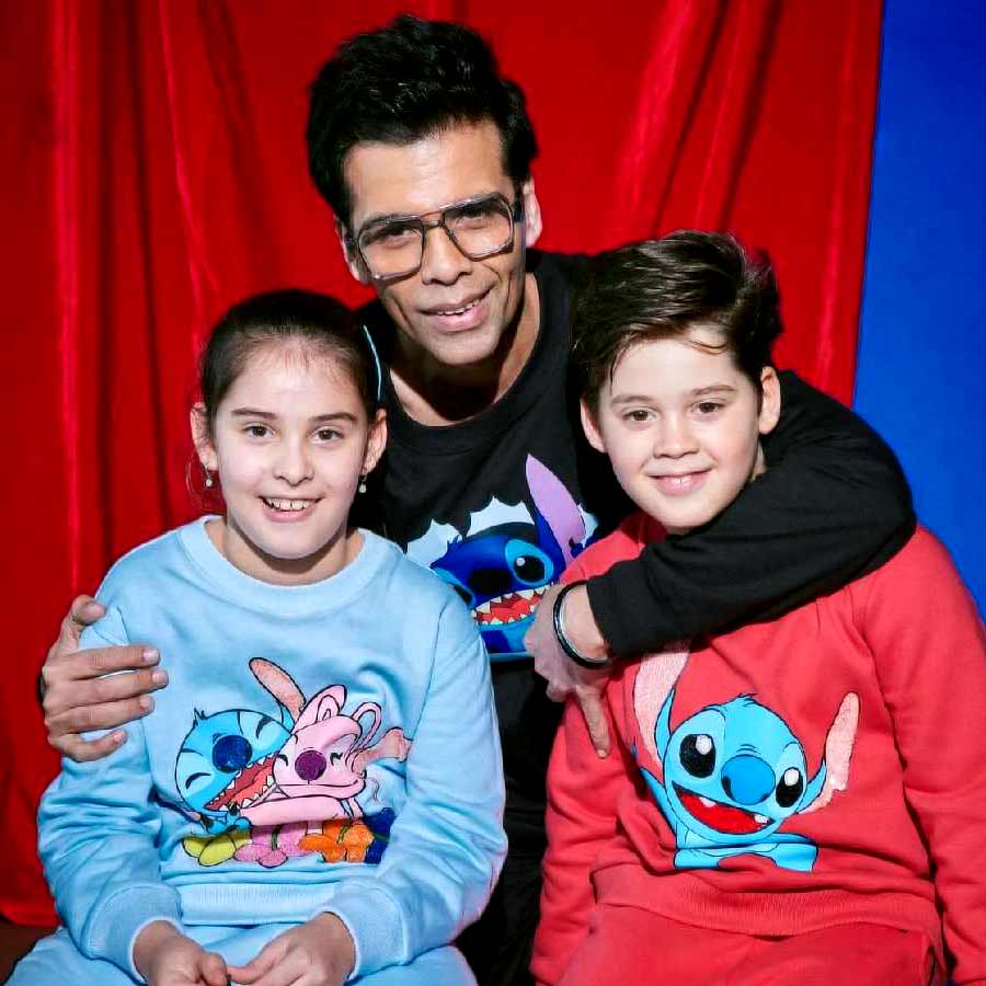 Bollywood producer Karan Johar says he is worried about his children Yash and Roohi gaining weight