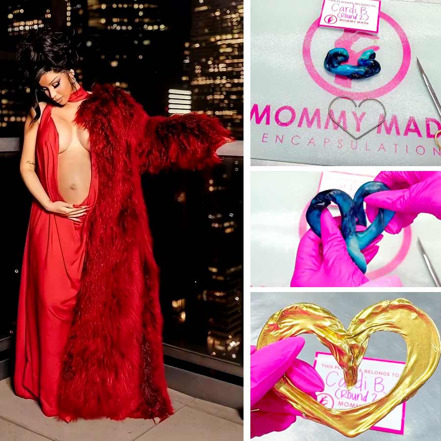 Cardi B makes a gold-plated heart-shaped pendant with her baby boy’s umbilical cord dgtl