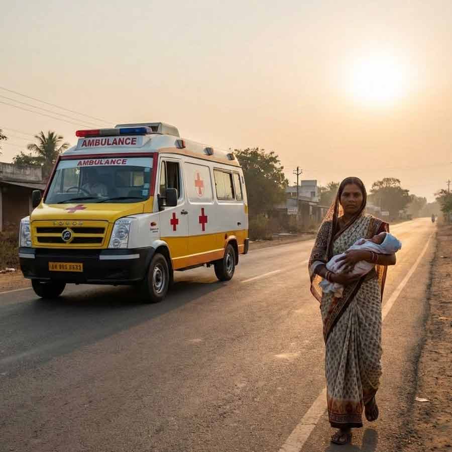 Ambulance refused to go, Woman with her newborn child walked 2 km to reach house dgtl