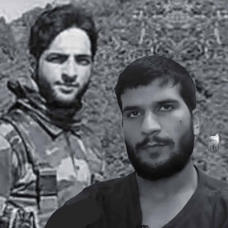 (বাঁ দিকে) হিজবুল কমান্ডার বুরহান ওয়ানি। (ডান দিকে) দিল্লির বিস্ফেোরণে অভিযুক্ত চিকিৎসক উমর উন নবি। ছবি: সংগৃহীত।