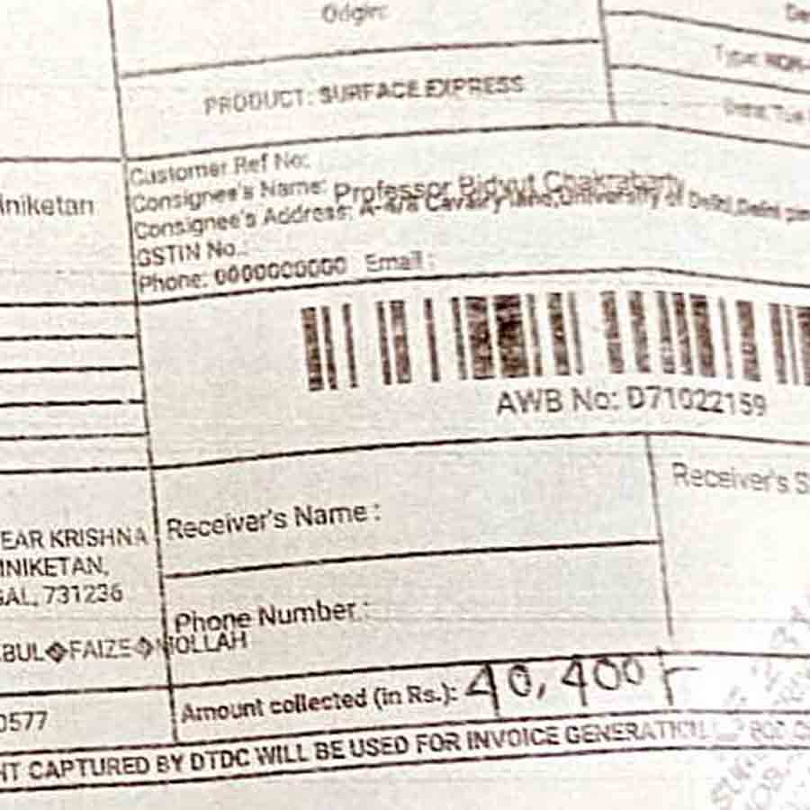 Courier bill of Former Visva Bharati VC Bidyut Chakraborty is 40 thousand rupees