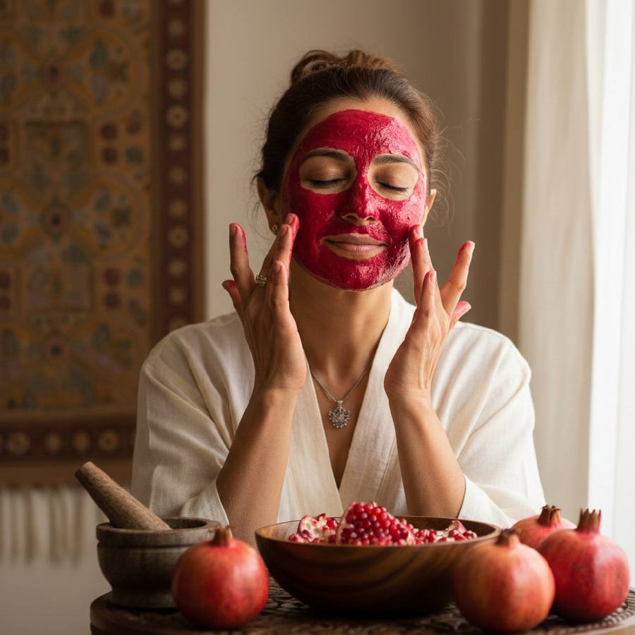 How to make Diy Pomegranate face mask for glowing skin