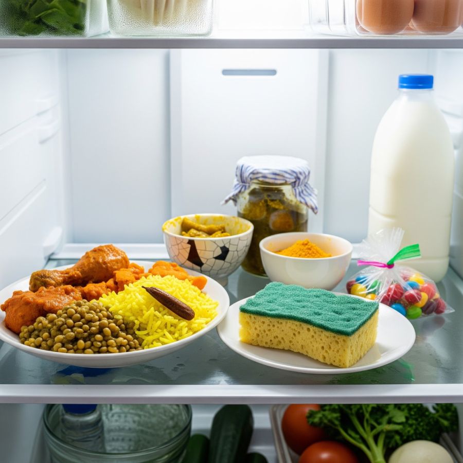 স্বল্প ভেজা স্পঞ্জ দিয়ে দুর্গন্ধ দূর করুন। 