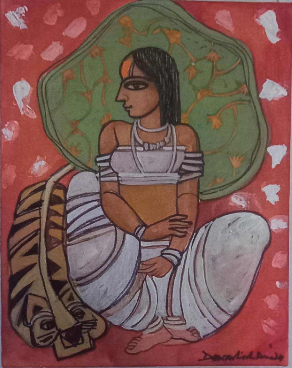 গতিধারা: চারুবাসনায় আয়োজিত যৌথ প্রদর্শনীর চিত্রকর্ম।