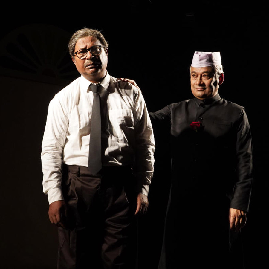 Ashoknagar Natyaanan's play Meghnad directed by Chandan Sen was enacted at Academy on October 31, 2025