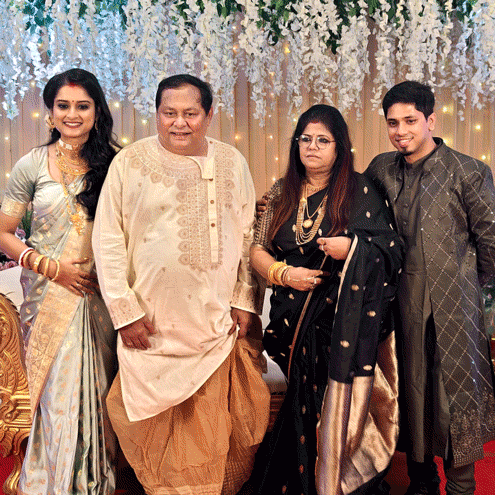 Kharaj Mukherjee's son's wedding reception was star-studded with guests from the film and music industries dgtl