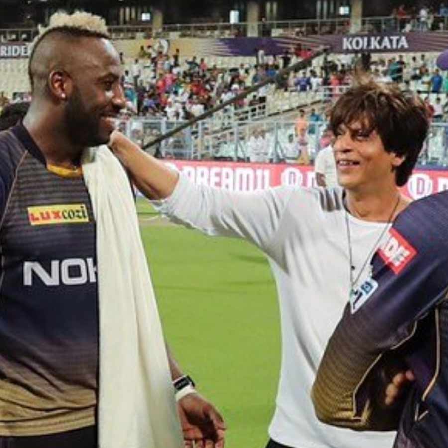 Picture of Andre Russell and Shah Rukh Khan