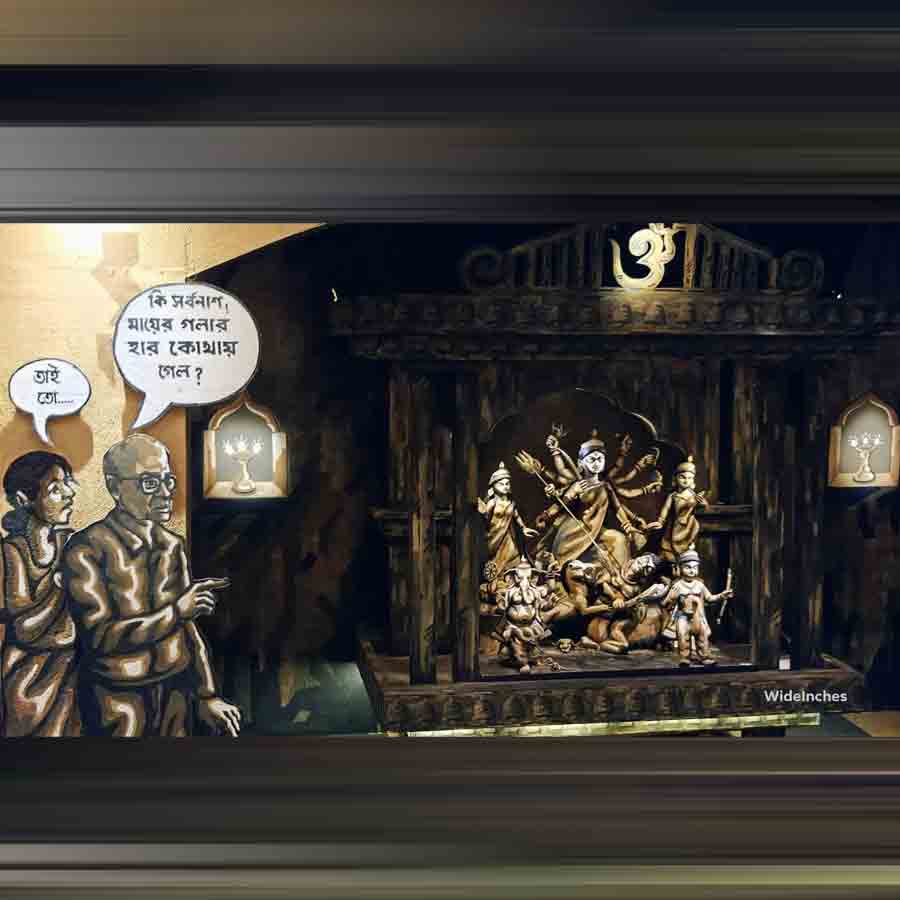 দমদম পার্ক তরুণ সংঘের প্রতিমা। 