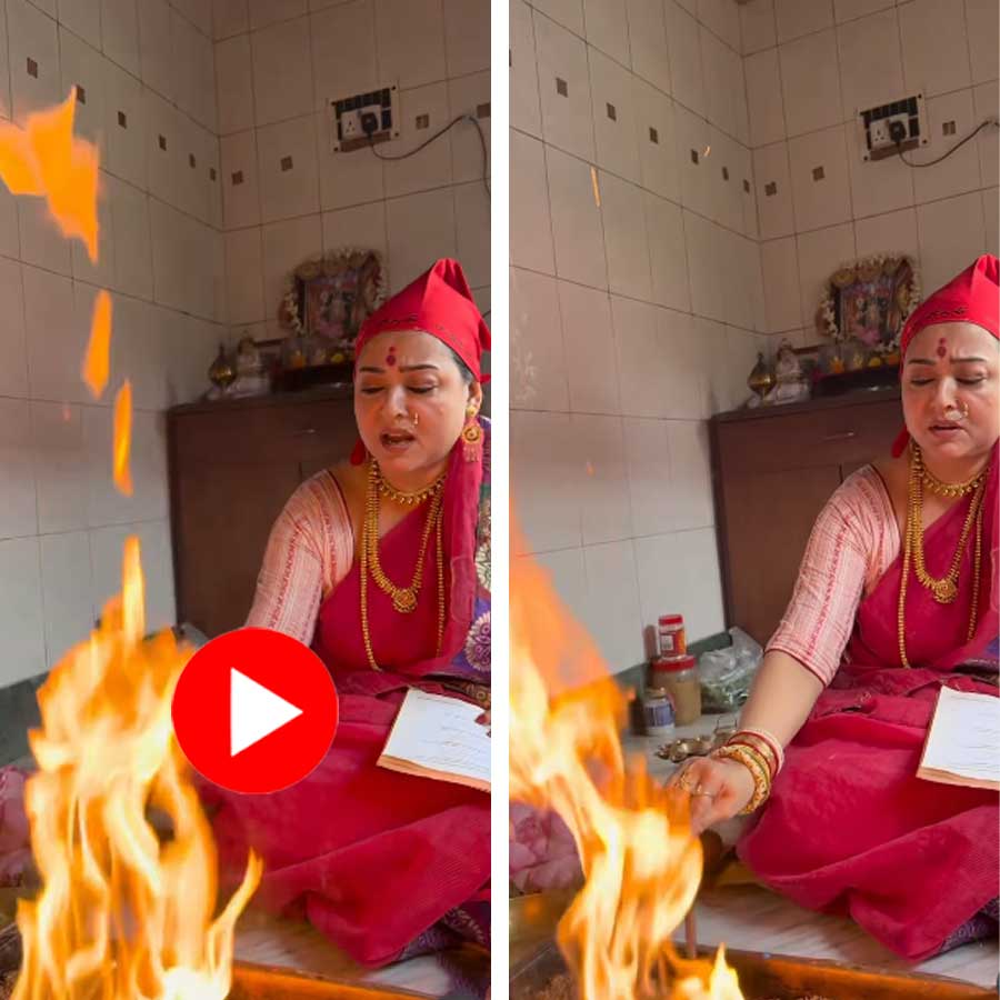 Actress Aparajita Adhya’s Ashtami special photo goes viral dgtl