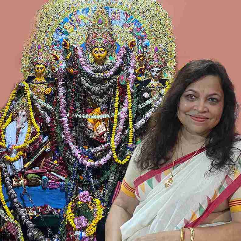 Durga Puja Bhog at Late Sadhan Pandeys house includes a variety of Non vegetarian items dgtl