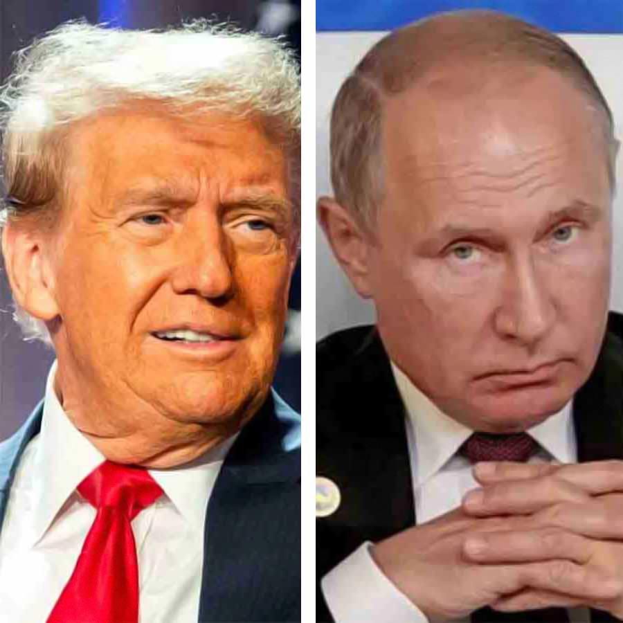 (বাঁ দিকে) আমেরিকার প্রেসিডেন্ট ডোনাল্ড ট্রাম্প এবং রুশ প্রেসিডেন্ট ভ্লাদিমির পুতিন (ডান দিকে)।