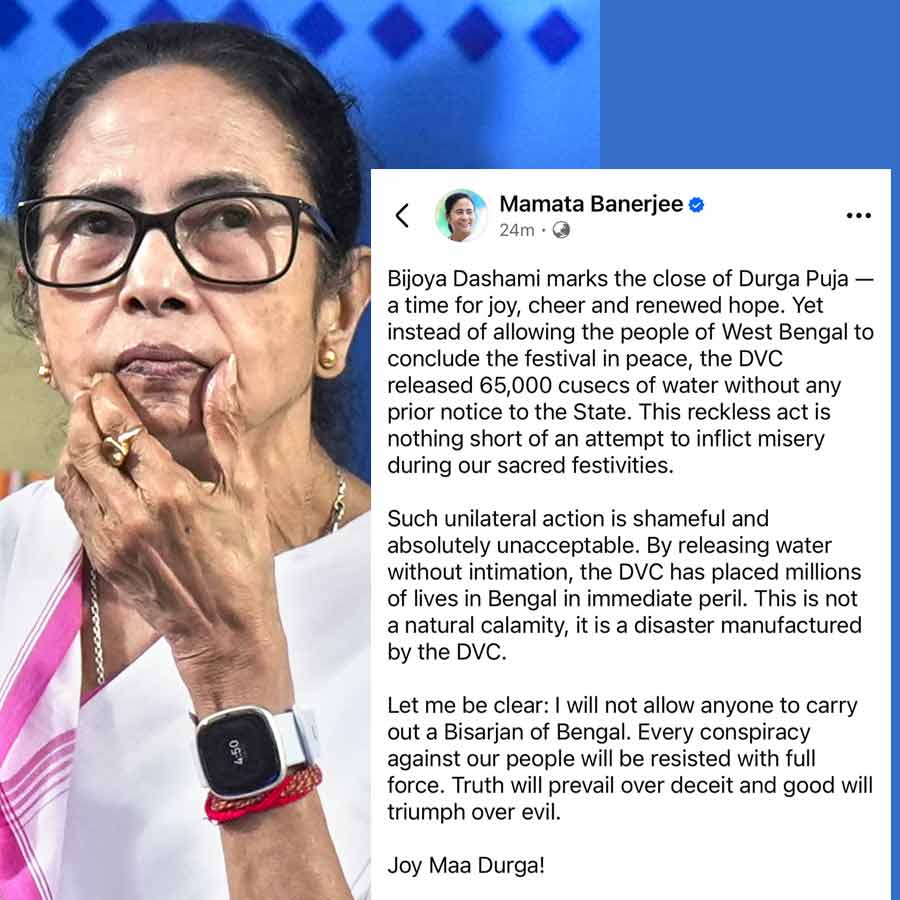 West Bengal CM Mamata Banerjee blames DVC Assembly about the flood situation in the state