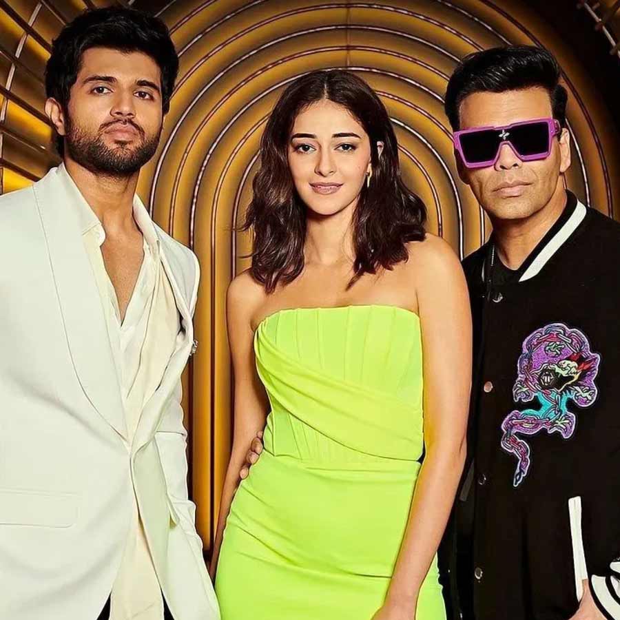 Vijay Deverakonda and Ananya Panday and Karan Johar