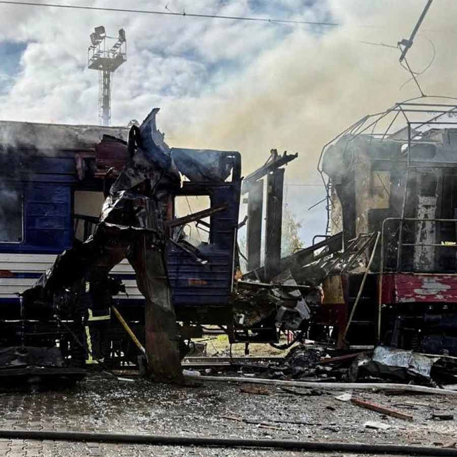 Russia carried out a drone attack on a Ukrainian train