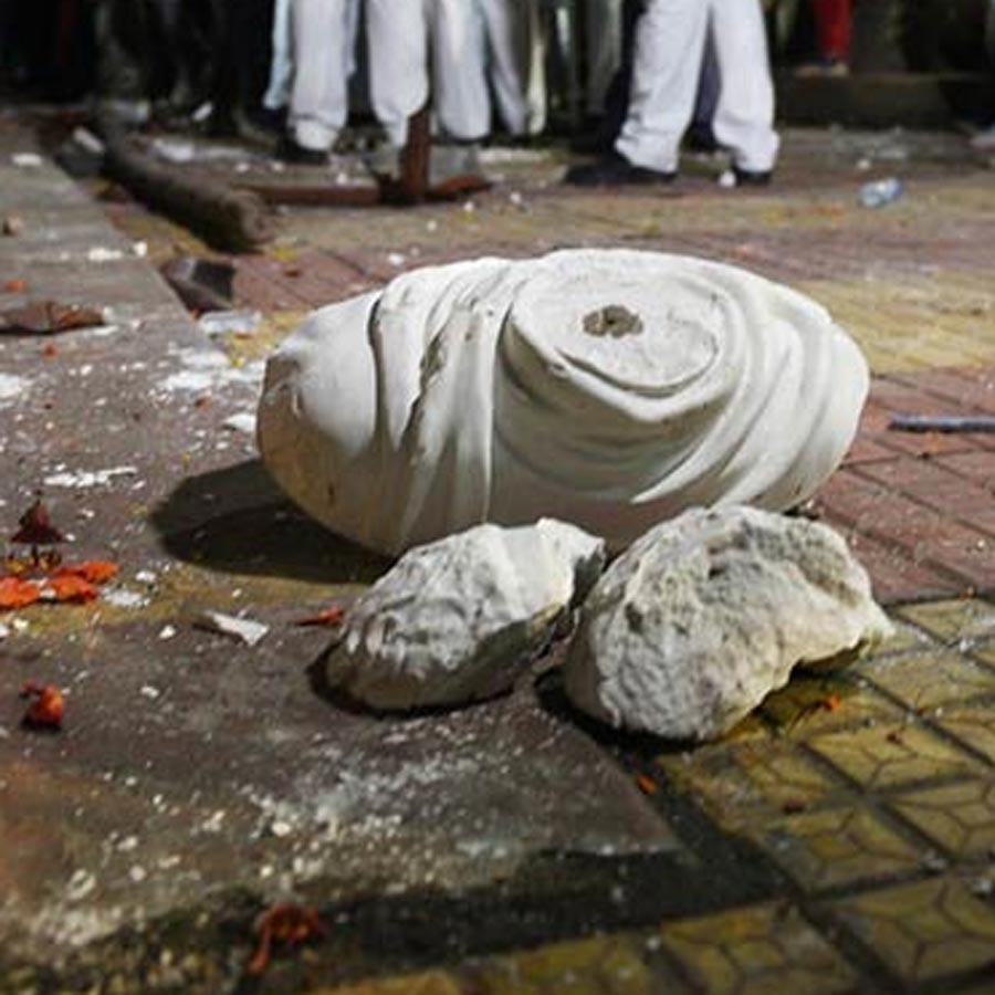 Allegations of vandalism of multiple idols were raised in Tamluk