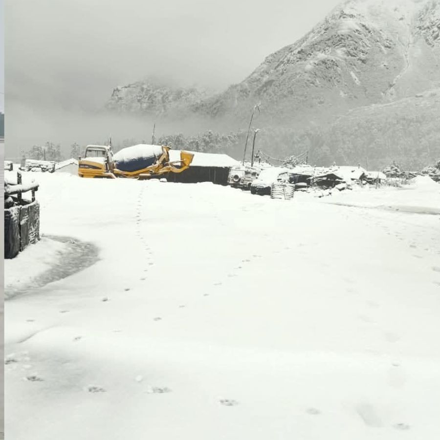 In Na thula First Snowfall of this season experienced by tourists dgtld