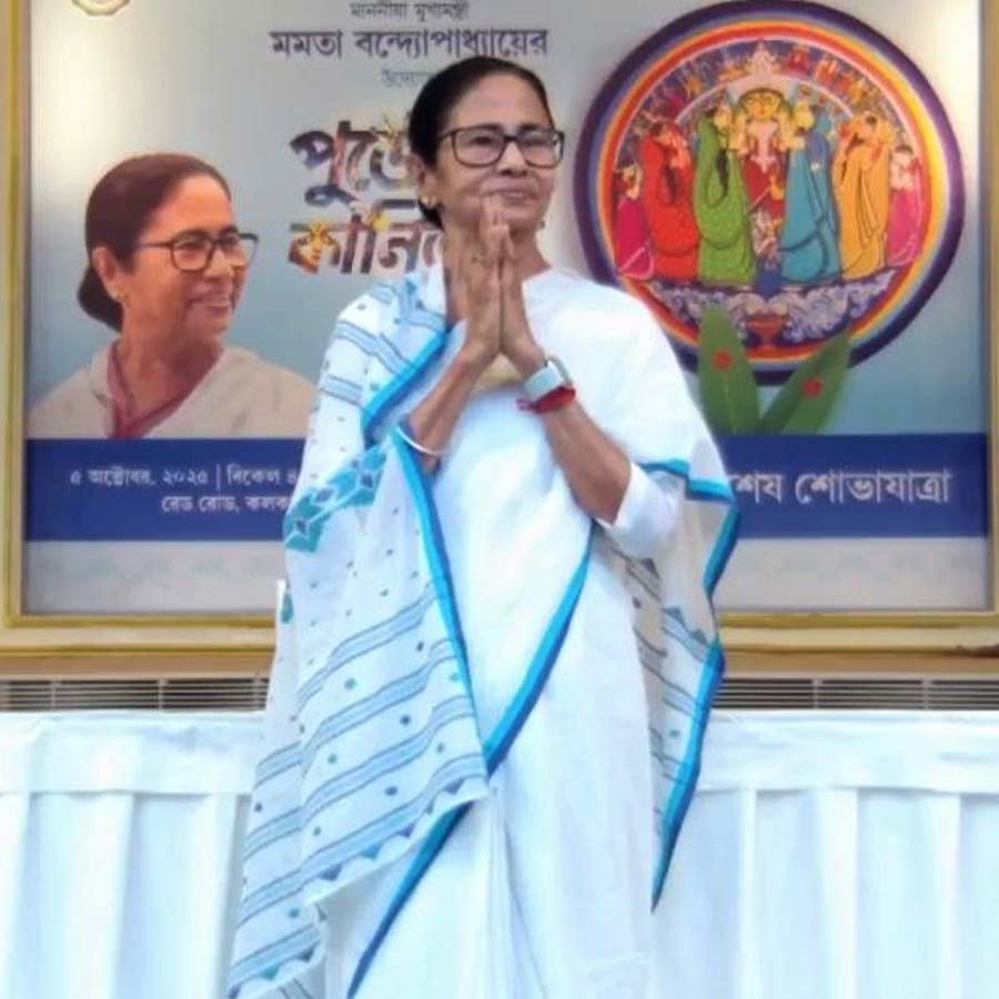 পুজো কার্নিভালে মমতা বন্দ্যোপাধ্যায়।