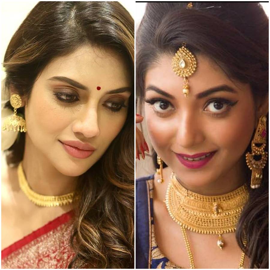 Actress Nusrat Jahan And Devlina Kumar Preparing Lakshmi Puja Rituals dgtl