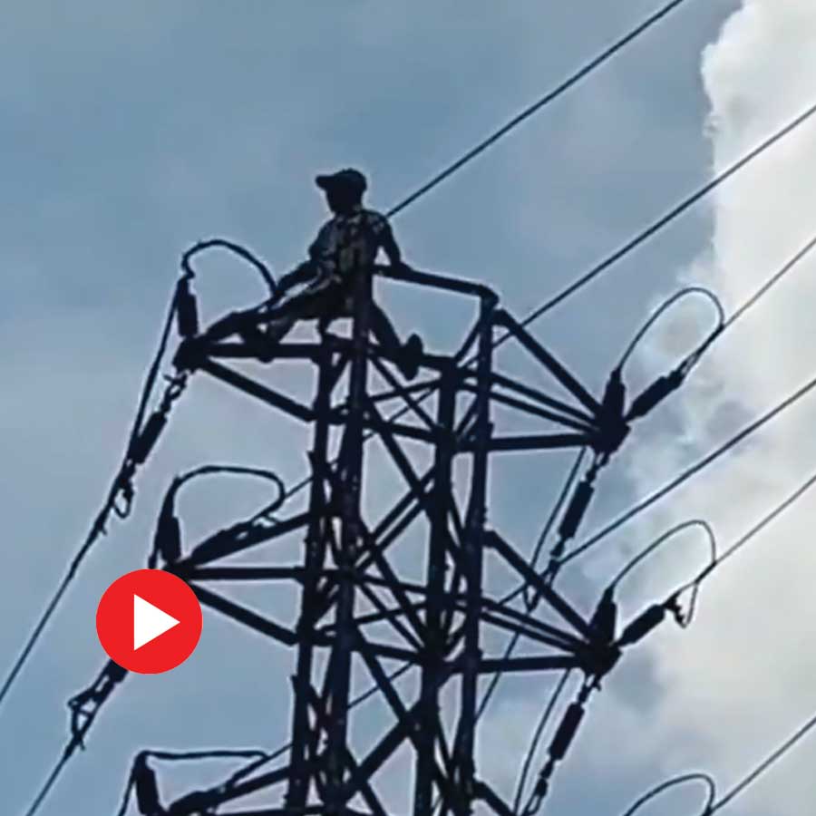 Video Of Drunk Man Climbing High Tension Electric Pole After Friend Fails To Return Loan, Rescued By Telangana Police dgtl