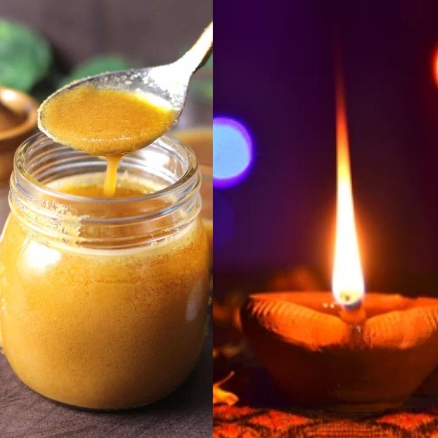 আলপনা, ধানের শিস্ আর নতুন শাড়ির ভাঁজের মধ্যে দিয়েই দেবীর আরাধনার প্রস্তুতি পর্ব চলে। তবে এই পুজোর একটি বিশেষ উপকরণ নিয়ে জ্যোতিষ, যোগশাস্ত্র এবং বাস্তু—সবাই একমত। আর তা হল ঘিয়ের প্রদীপ।