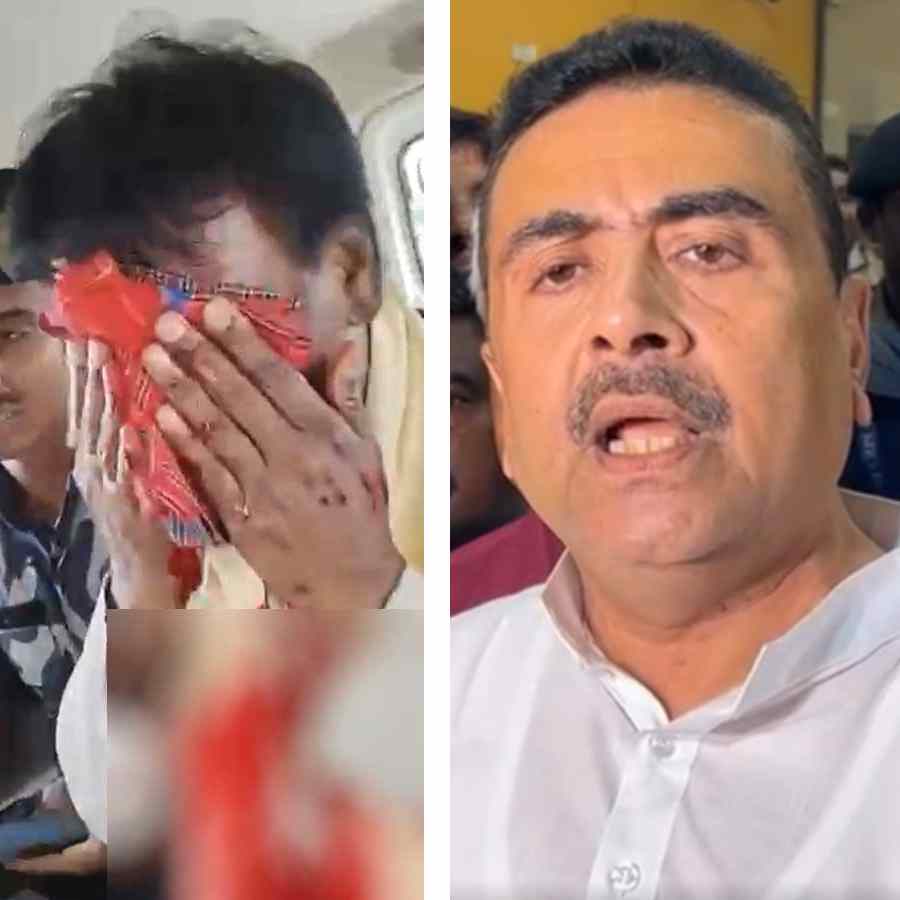 West Bengal Opposition Leader Subhendu Adhikari visits BJP MP Khagen Murmu in hospital in North Bengal