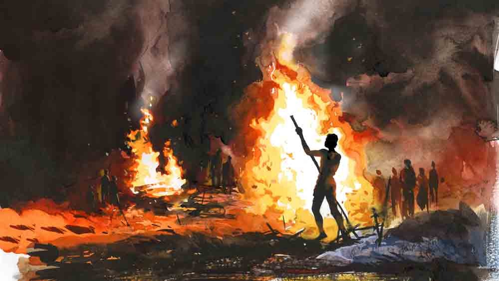 দেবীর কথা মতো এক অমাবস্যায় শ্মশানে একটি মেয়ের মৃতদেহ এল। আত্মীয়-পরিজনদের কান্নার রোল শুনে পর্ণকুটির থেকে তড়িঘড়ি বেরিয়ে এলেন ভৃগু। সর্বনাশ! এ তো সাধারণ রমণী নয়, স্বয়ং বিল্লপত্তনের জমিদারের গুরুদেবের কন্যা। মনে মনে সবটাই বুঝতে পারলেন, সবই দেবীর ছলনা…  