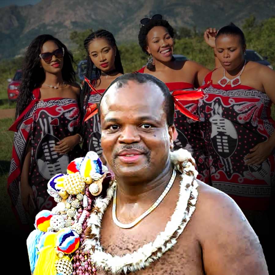 king of south Africa who has 30 wives and 35 children 100 servants