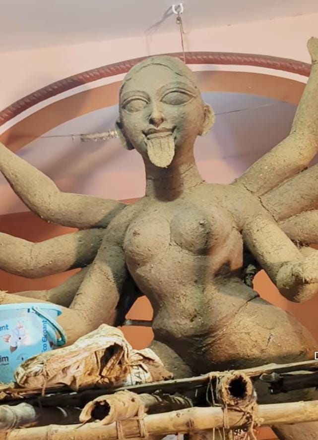 সেই সঙ্গে গোটা এলাকা ঝলমলে করে তোলে মন মুগ্ধকর আলোকসজ্জা। প্রতি বছর পুরুলিয়ার শিল্পী তপন কুম্ভকার বহু যত্নে দেবীর এই বিশেষ রূপটি গড়ে তোলেন।