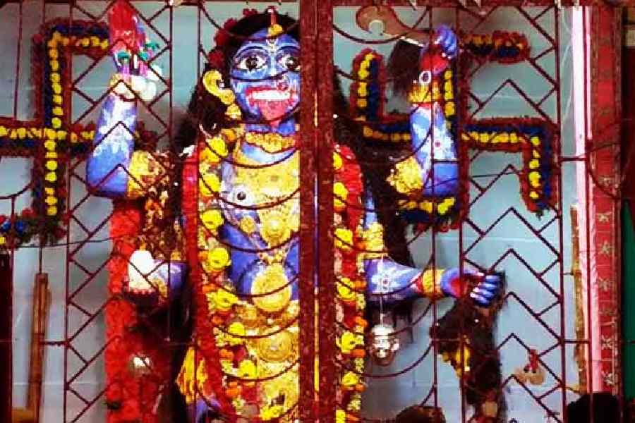 চোখ বুজে স্মরণ করেন তাঁর গ্রামের দেবী মড়কা কালীকে। চোখ বুজলে কেবল ওই রূপটি ভেসে আসে। 