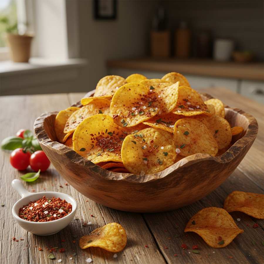A Recipe of special homemade Tomato flavoured Chips dgtl