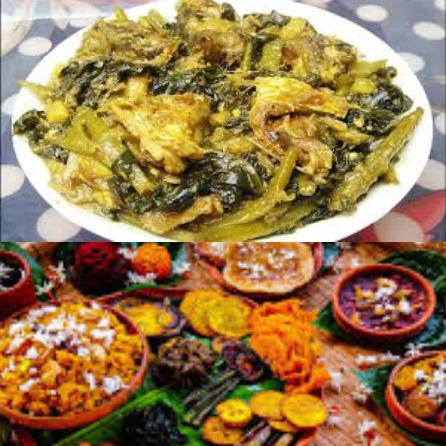 পুজোর ভোগ নিরামিষ হলেও, কেবল দীপান্বিতা কালী পুজোর দিন অন্নকূটে পুঁইশাকের সঙ্গে মাছের মাথা সহযোগে ছ্যাচড়া আমিষ হিসেবে নিবেদন করা হয়। 