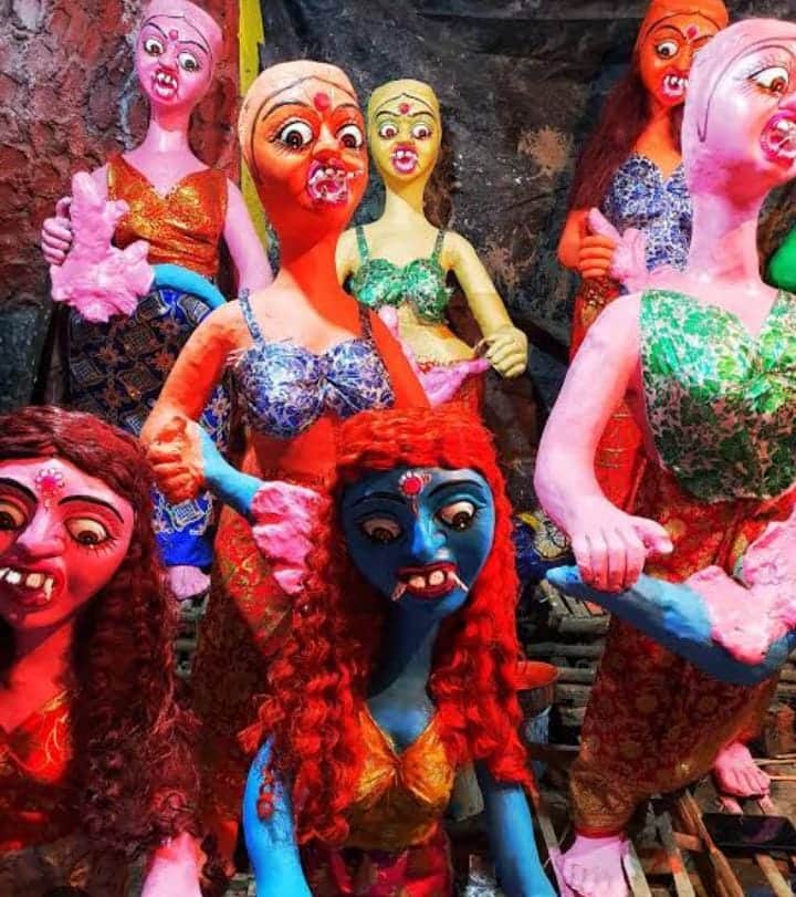 আর কে না জানে, ক্ষুধা অগ্নির ন্যায় ভীষণ। দাউদাউ করে জ্বলে উঠে জঠর থেকে মস্তিষ্ক অবধি জ্বালিয়ে দেয়। তাই তো ভীষণ ক্ষুধায় কাতর হয়ে জয়া-বিজয়ার মতো সুদর্শনা সখীরাও বিকট ‘ডাকিনী- বর্ণিনী’ রূপ পরিগ্রহণ করলেন। 