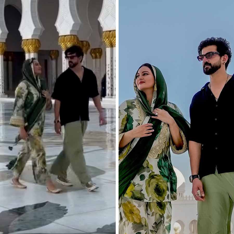 Sonakshi Sinha reacts Troll Who Criticised Her For Wearing Shoes Inside Abu Dhabi Mosque dgtl