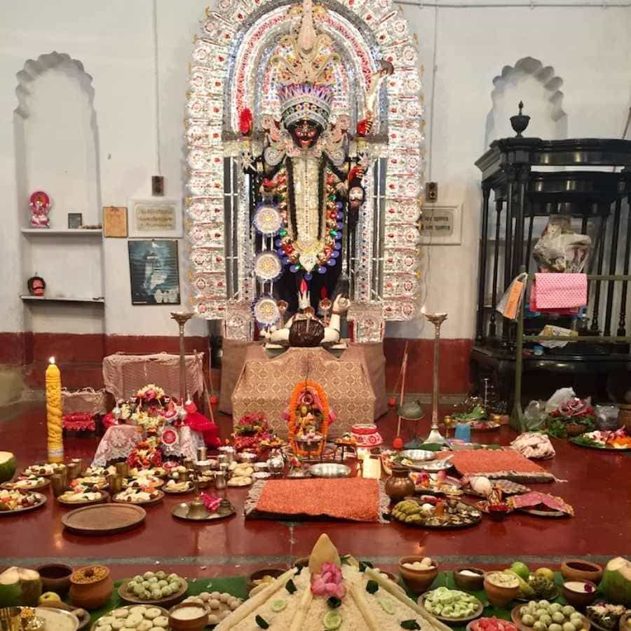 এ বাড়ির সবচেয়ে বড় বৈশিষ্ট্য হল– পুজো শুরুর মুহূর্তে সমস্ত বৈদ্যুতিক আলো নিভিয়ে দেওয়া হয়। কেবল মোমবাতি আর প্রদীপের আলোয় সেজে ওঠে গোটা ঠাকুরদালান। এক মায়াবী পরিবেশ তৈরি হয় সেই রাতে। 