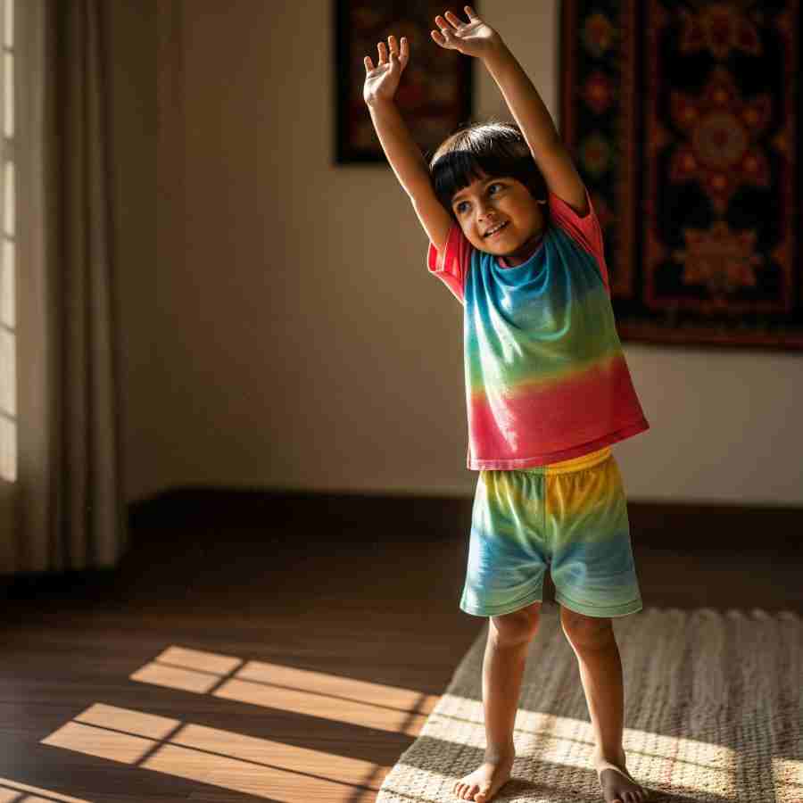 These are some stretching exercises for kids relieve stress and relax their bodies and muscles