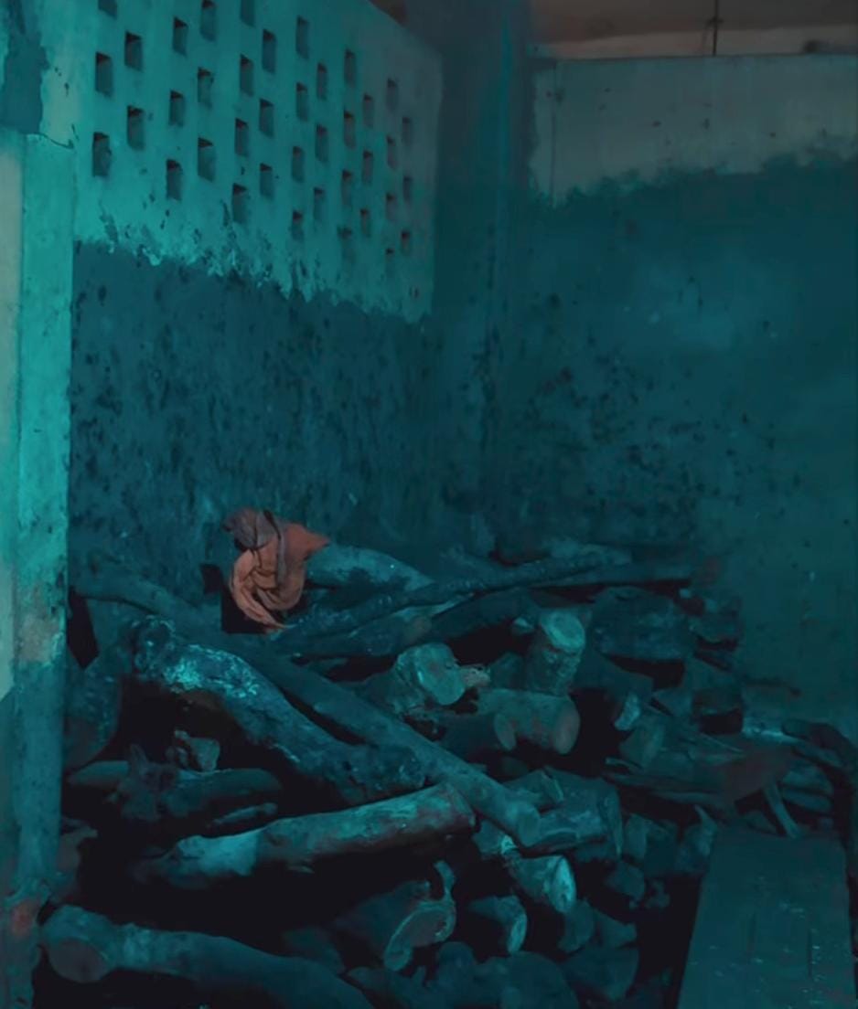 আরও এক বিস্ময়: মায়ের ভোগ এবং সন্ধ্যার আরতি— সবই হয় একটি জ্বলন্ত চিতার সামনে। 