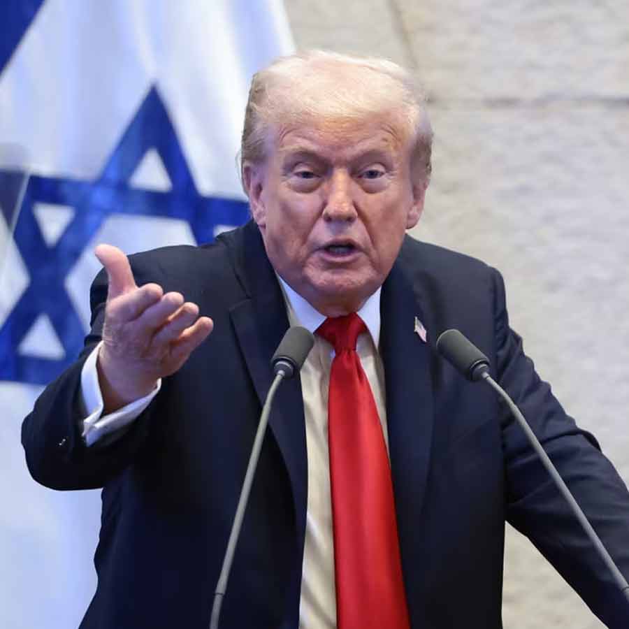 Donald Trump faced protest in Knesset while he was delivering his speech