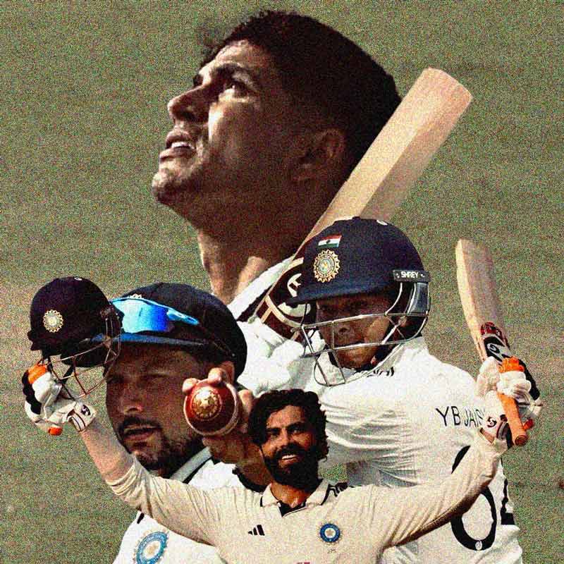 Ravindra Jadeja, Kuldeep Yadav, Yashasvi Jaiswal, Shubman Gill