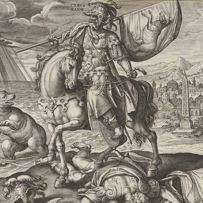 Who was Cyrus the Great depicted to US President Donald Trump by Israel 