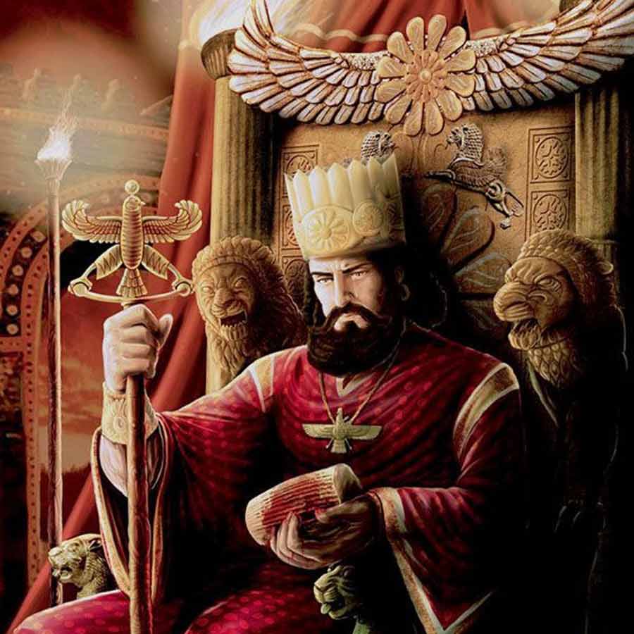 Who was Cyrus the Great depicted to US President Donald Trump by Israel 