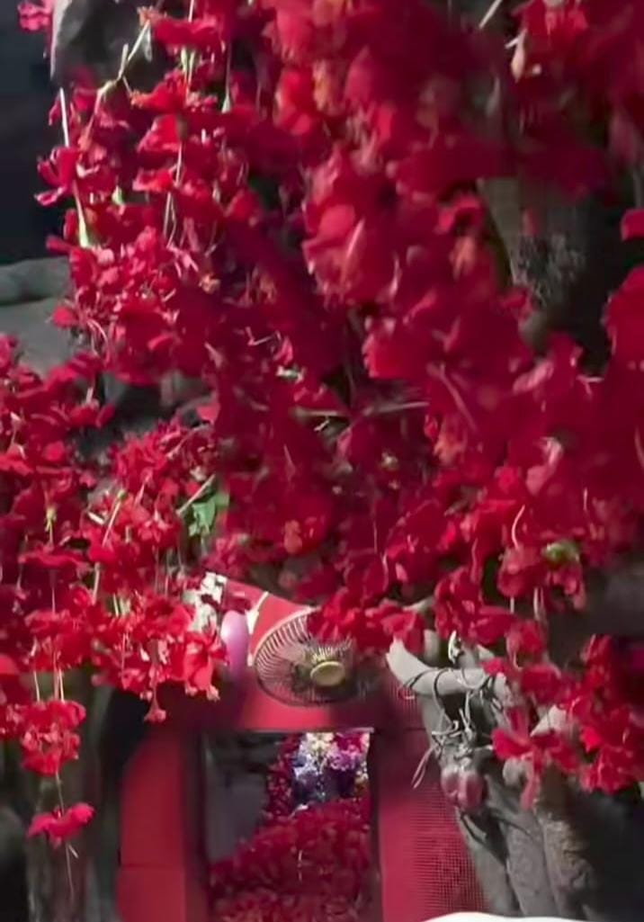 এর চেয়েও অবাক করা বিষয় হল, এখানে দেবীর কোনও মূর্তি নেই, নেই কোনও আকার। 