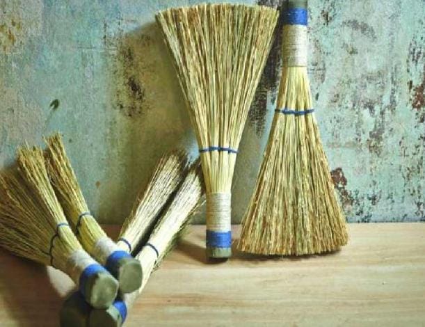 প্লাস্টিকের নয়, নারকেল পাতার শলার ঝাঁটা বা বেতের ঝাড়ু কিনতে হবে। ঝাঁটা বা ঝাড়ুর কোনও কিছু যেন ভাঙা না থাকে।