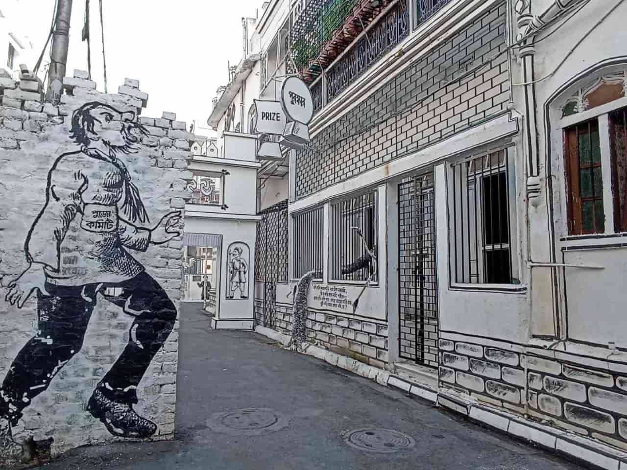 বিধান সরণি থেকে হাতিবাগান পুরো অঞ্চল সেজে উঠেছিল একই রং, আলো ও থিমে।