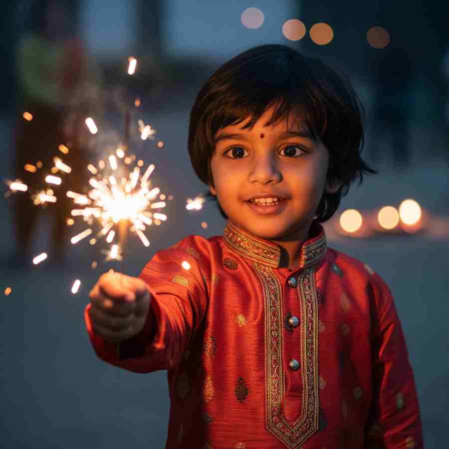 বাজি পোড়ানোর সময়ে ছোটদের একা ছাড়বেন না।