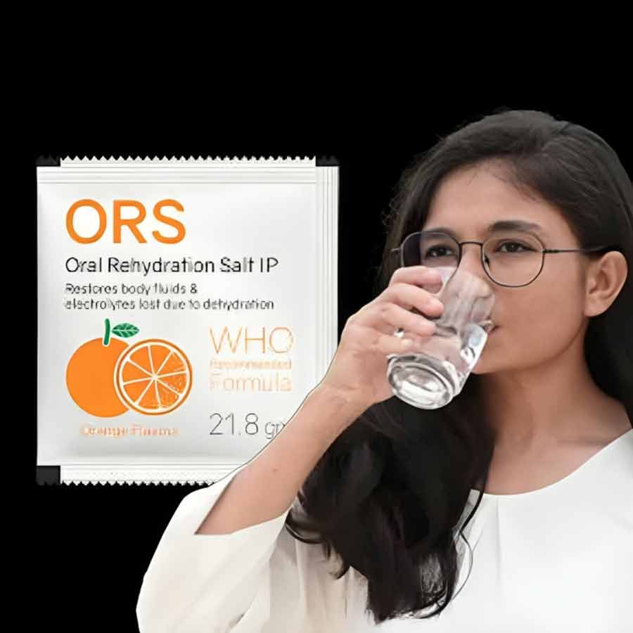 কেন্দ্রীয় খাদ্য সুরক্ষা দফতর জানাচ্ছে ওআরএস বিশ্ব স্বাস্থ্য সংস্থা বা হু-র অনুমোদিত এক ধরনের ড্রাগ বা ওষুধ। 